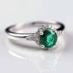Emerald ring isolated on a white background. Emerald ring isolated on a white background.
