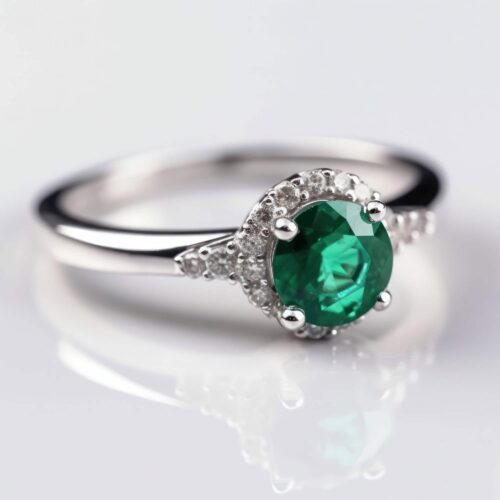 Emerald ring isolated on a white background. Emerald ring isolated on a white background.