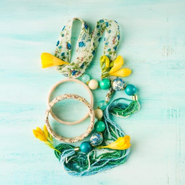 Girl's accessories on pastel background Girl's accessories on pastel background