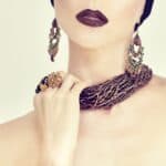 beauty portrait of a sensual girl in jewelry